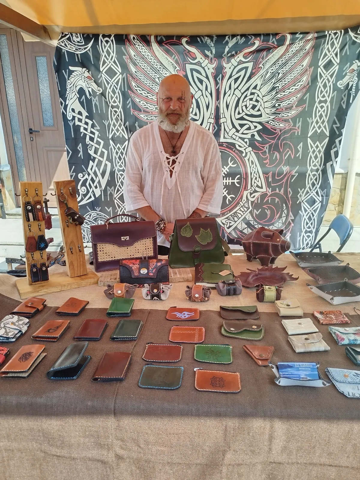 Puesto de El Sablón en el mercado artesanal